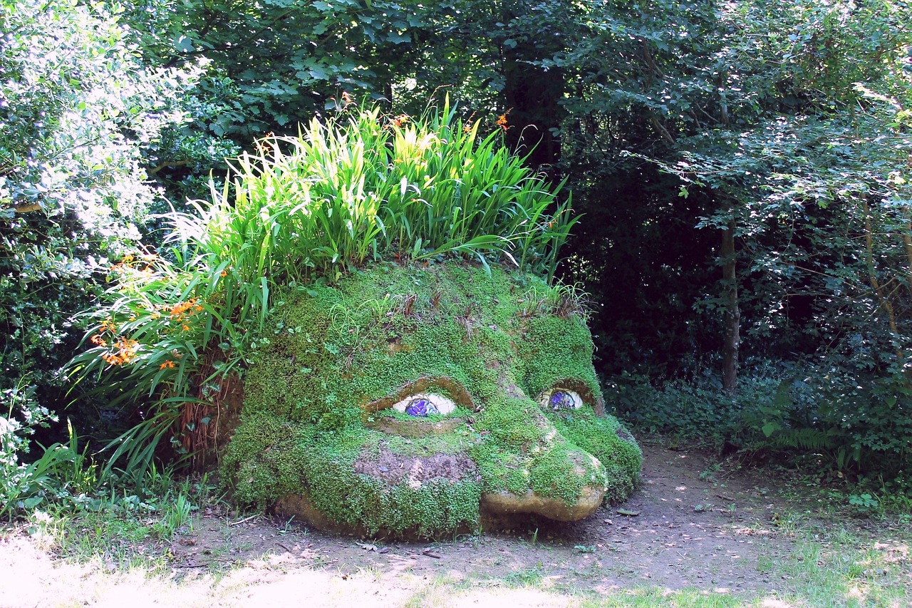 室外造型的绿植盆栽，美化环境的绿色艺术